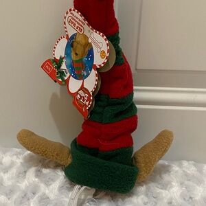 🎄Rubie’s Pet Shop Boutique Dog/Pet Christmas Elf Hat - Red & Green Stripe - S/M